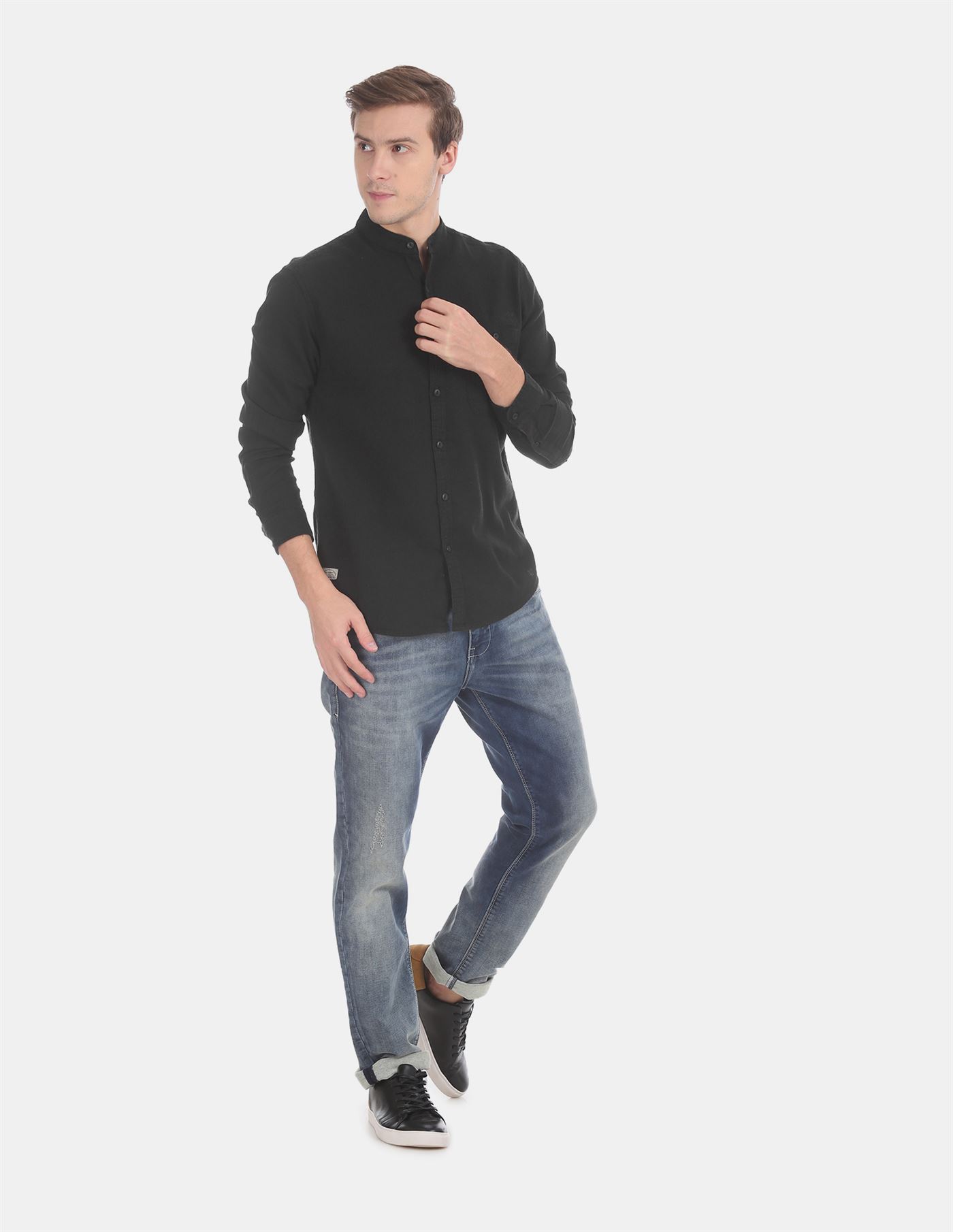 Ed Hardy Men Casual Wear Black Shirt